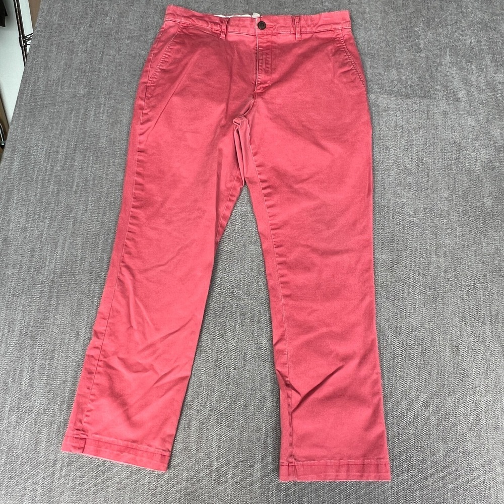 Goodthreads Chino Pants Mens 32x30 Pink Stretch Casual Flat Front Straight Fit